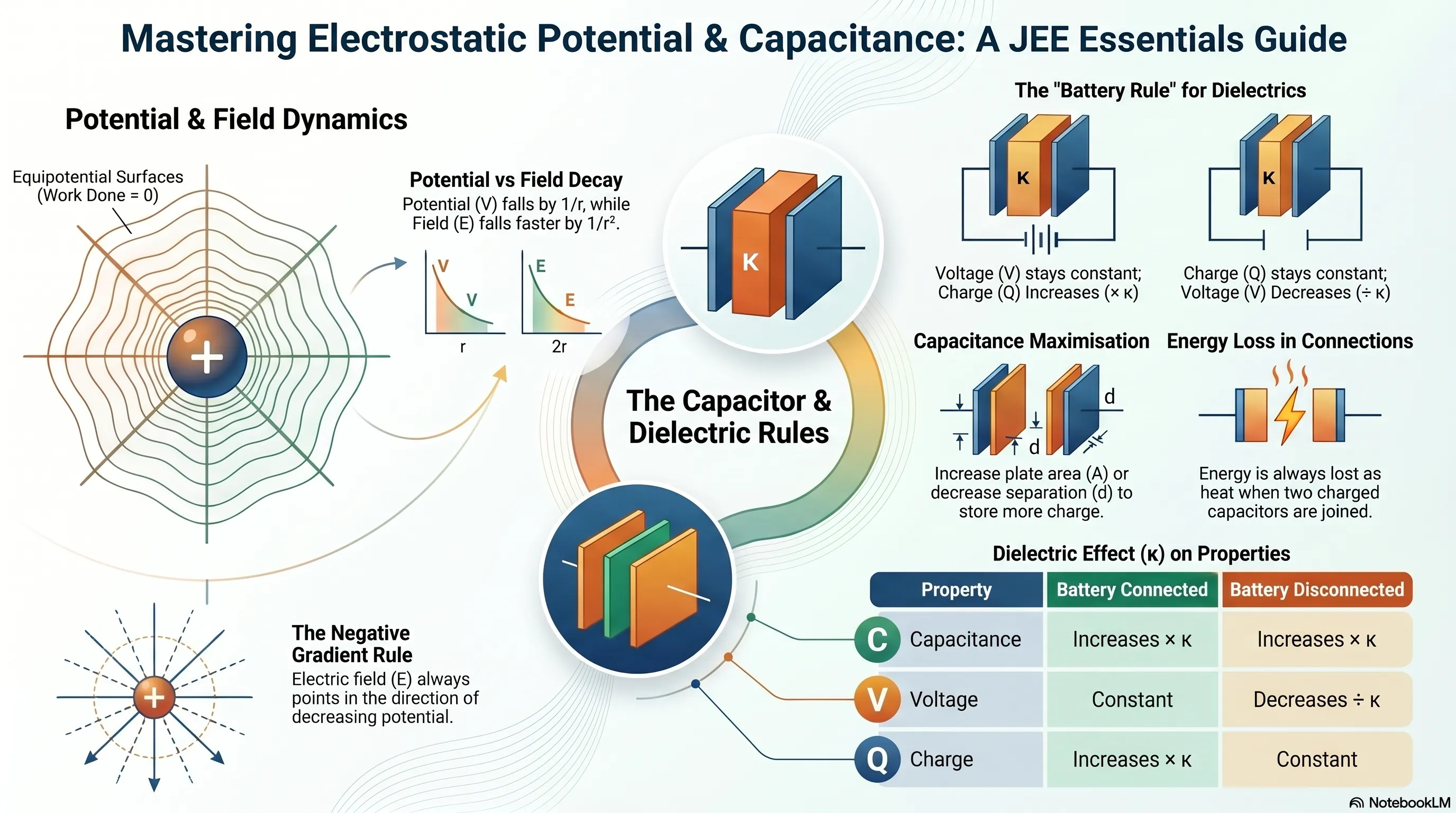 Electrostatic Potential and Capacitance Class 12 Notes: All Formulas, Key Points & Free PDF